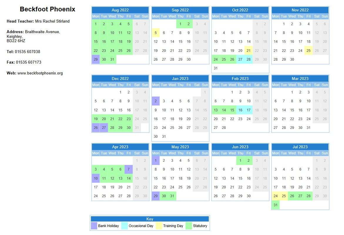 School Holiday Dates 2022-23